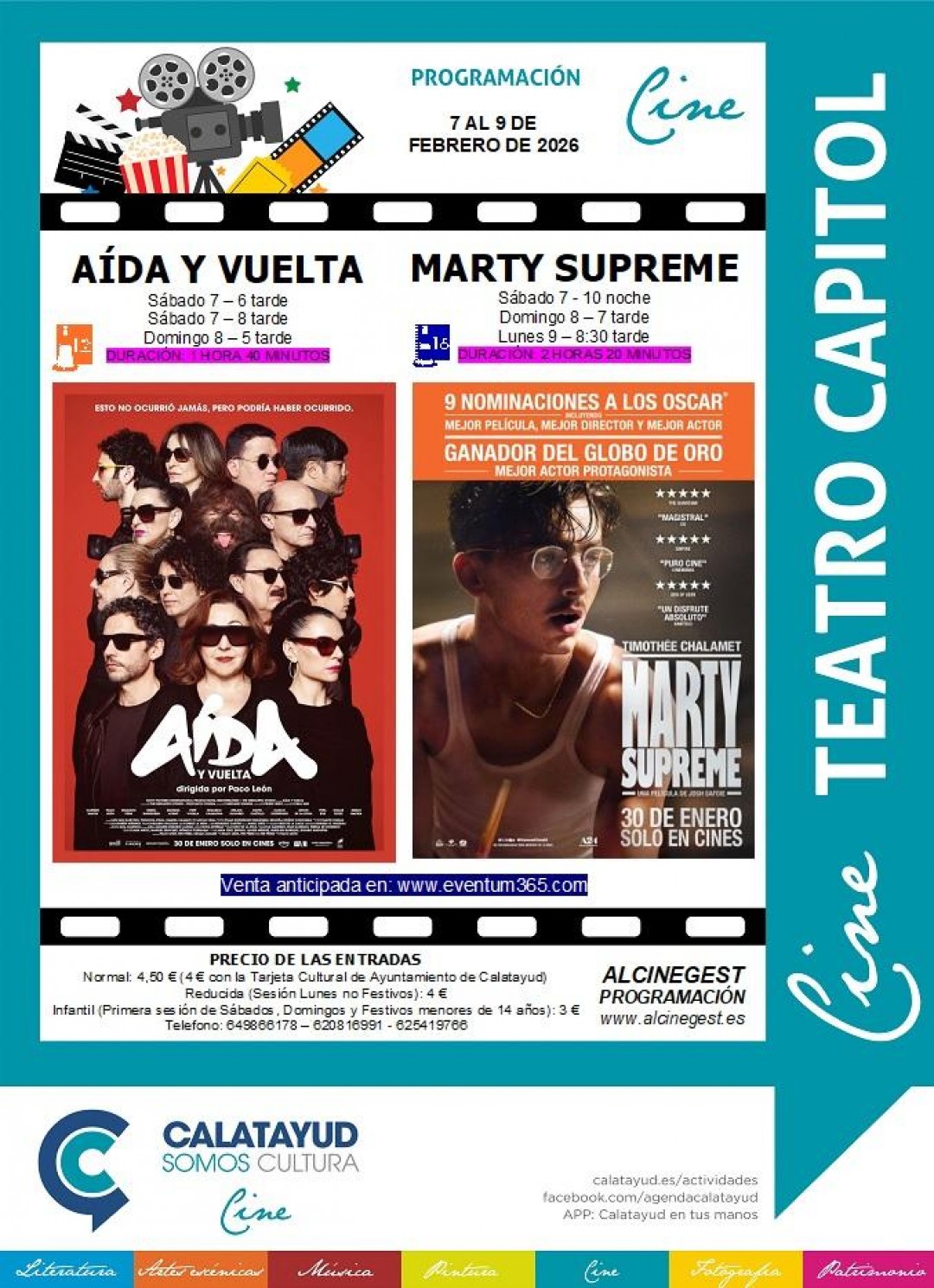 CARTELERA CAPITOL 7,8 Y 9 FEBRERO