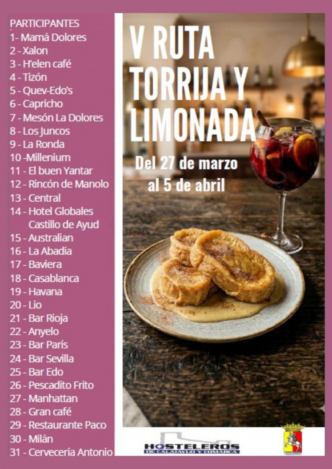 RUTA DE LA TORRIJA Y LA LIMONADA