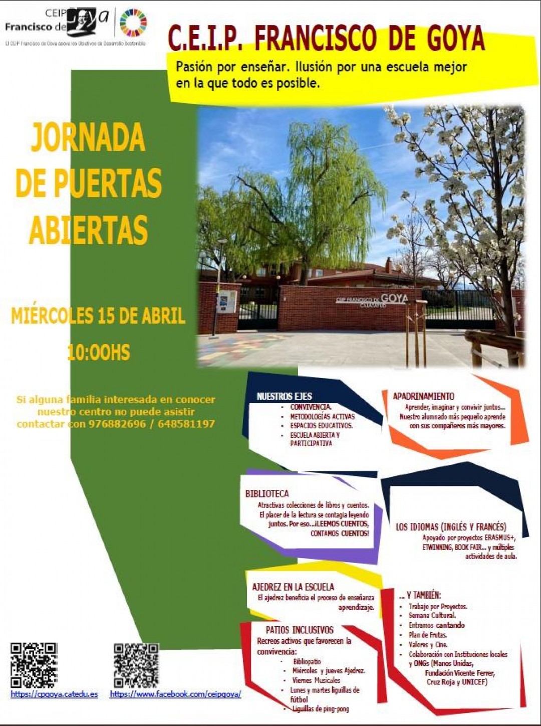 JORNADA DE PUERTAS ABIERTAS COLEGIO FRANCISCO DE GOYA