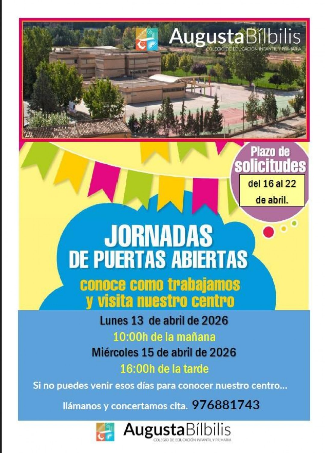 JORNADA DE PUERTAS ABIERTAS COLEGIO AUGUSTA BILBILIS