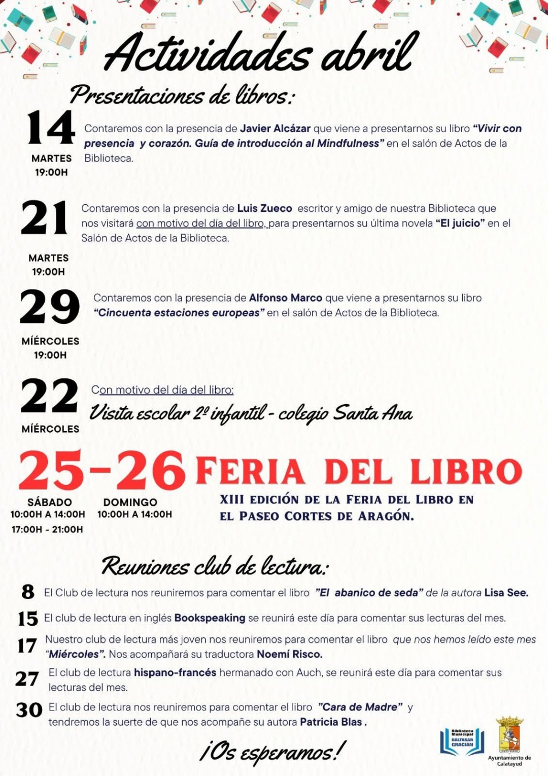 ACTIVIDADES MES DE ABRIL 