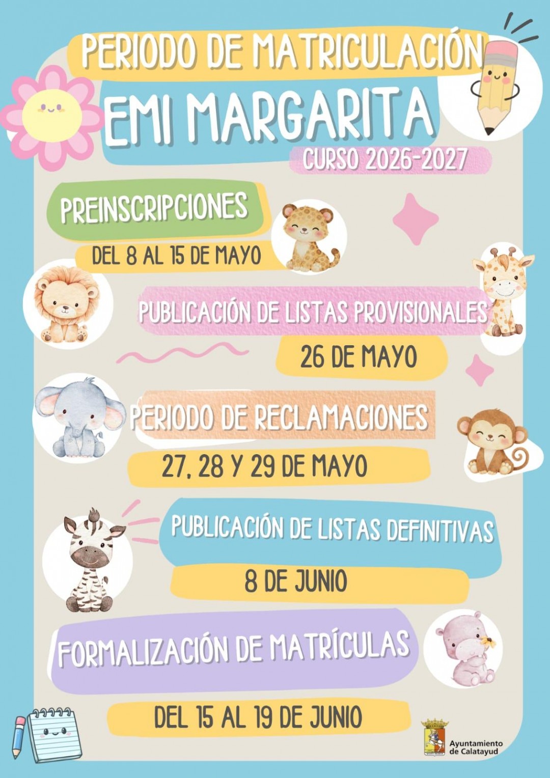EMI MARGARITA NUEVO CURSO PLAZOS