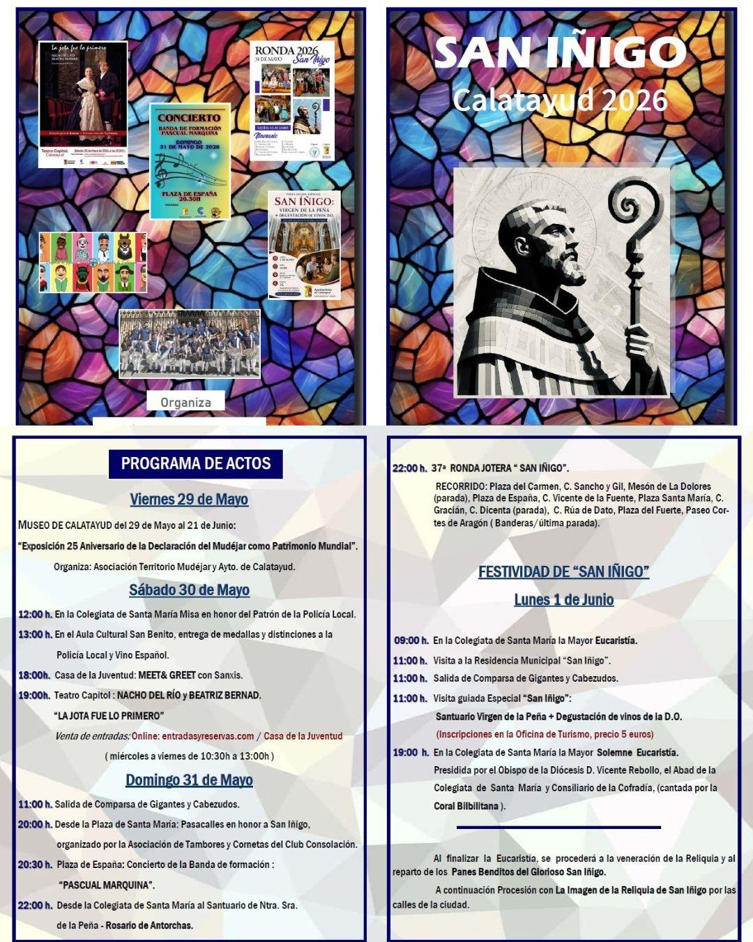 PROGRAMACIÓN FESTIVA POR SAN IÑIGO ABAD