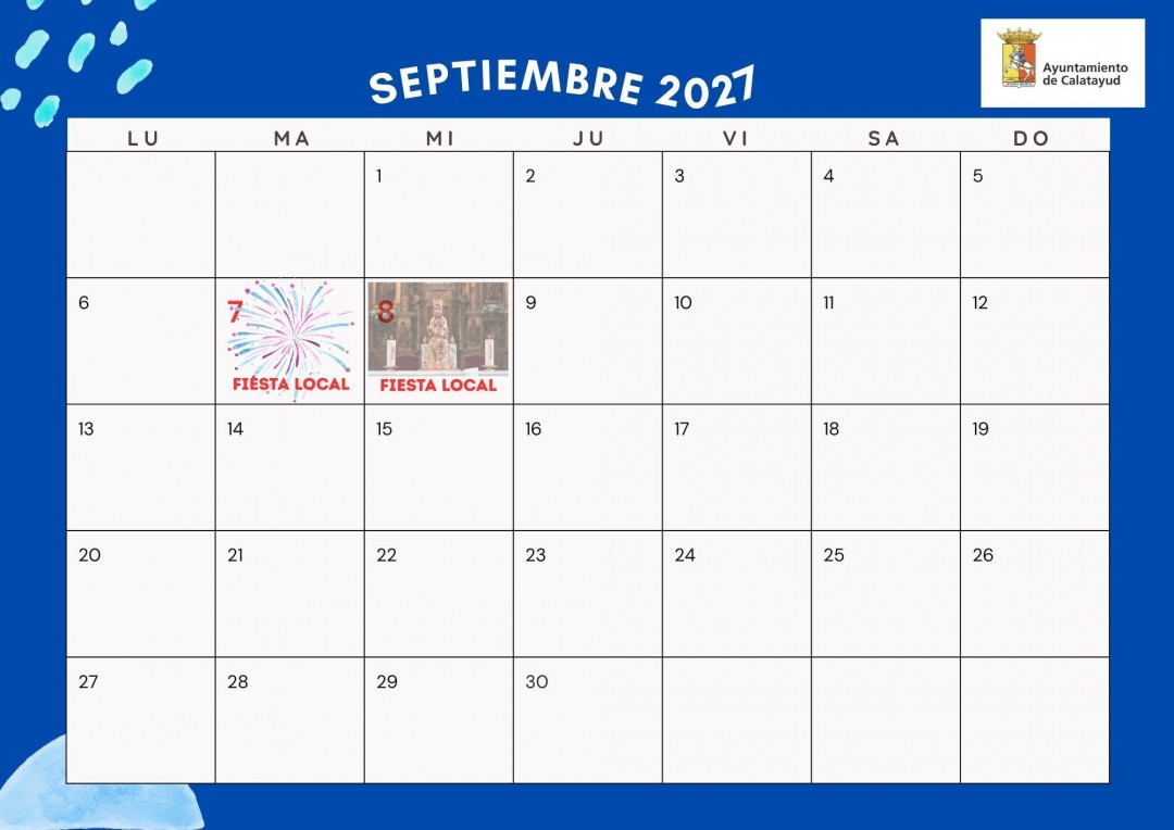 FIESTAS LOCALES 2027