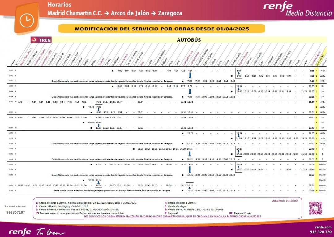 TRENES ARCOS DE JALÓN -ZARAGOZA 