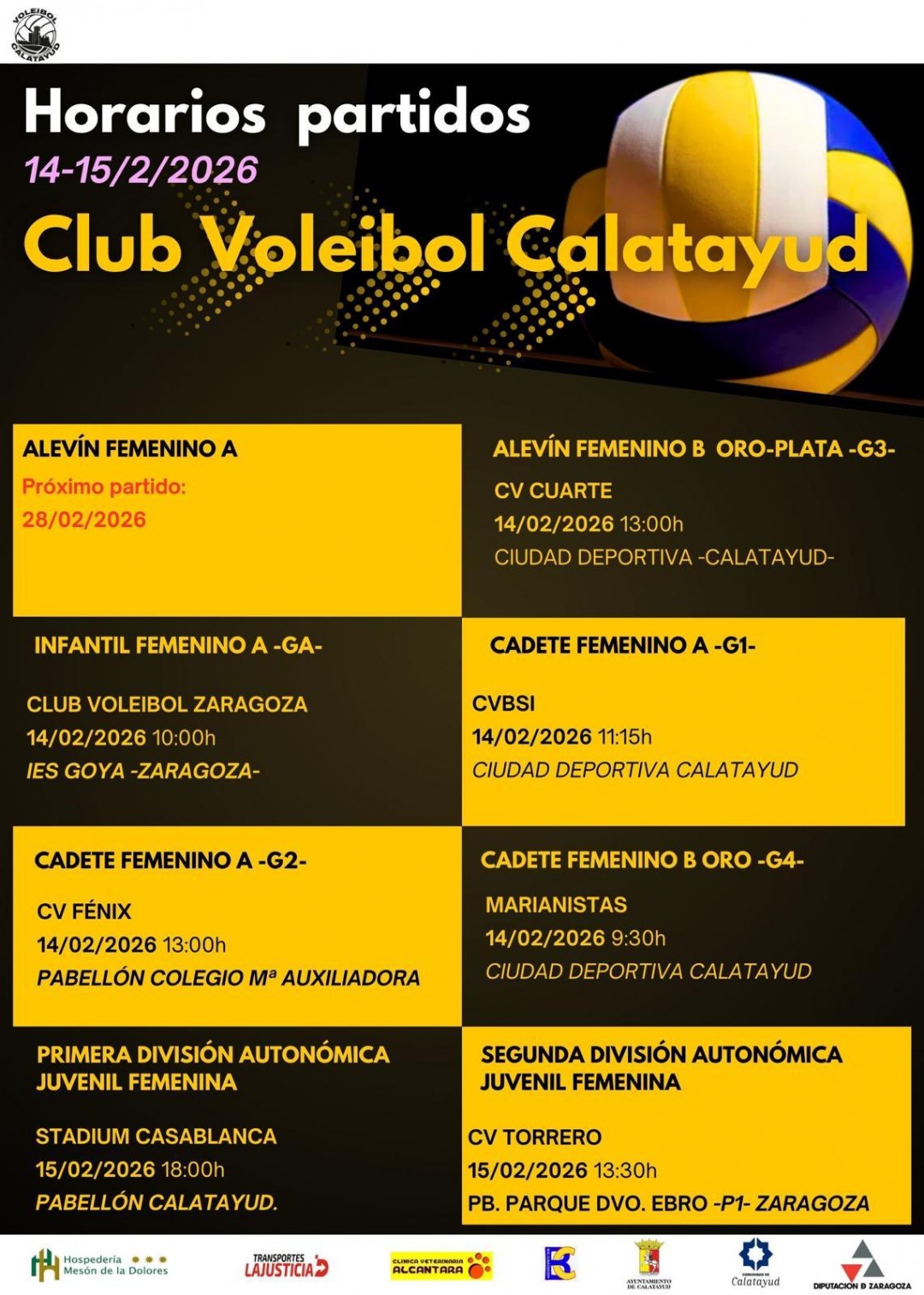 CARTEL CLUB VOLEIBOL CALATAYUD 1402 