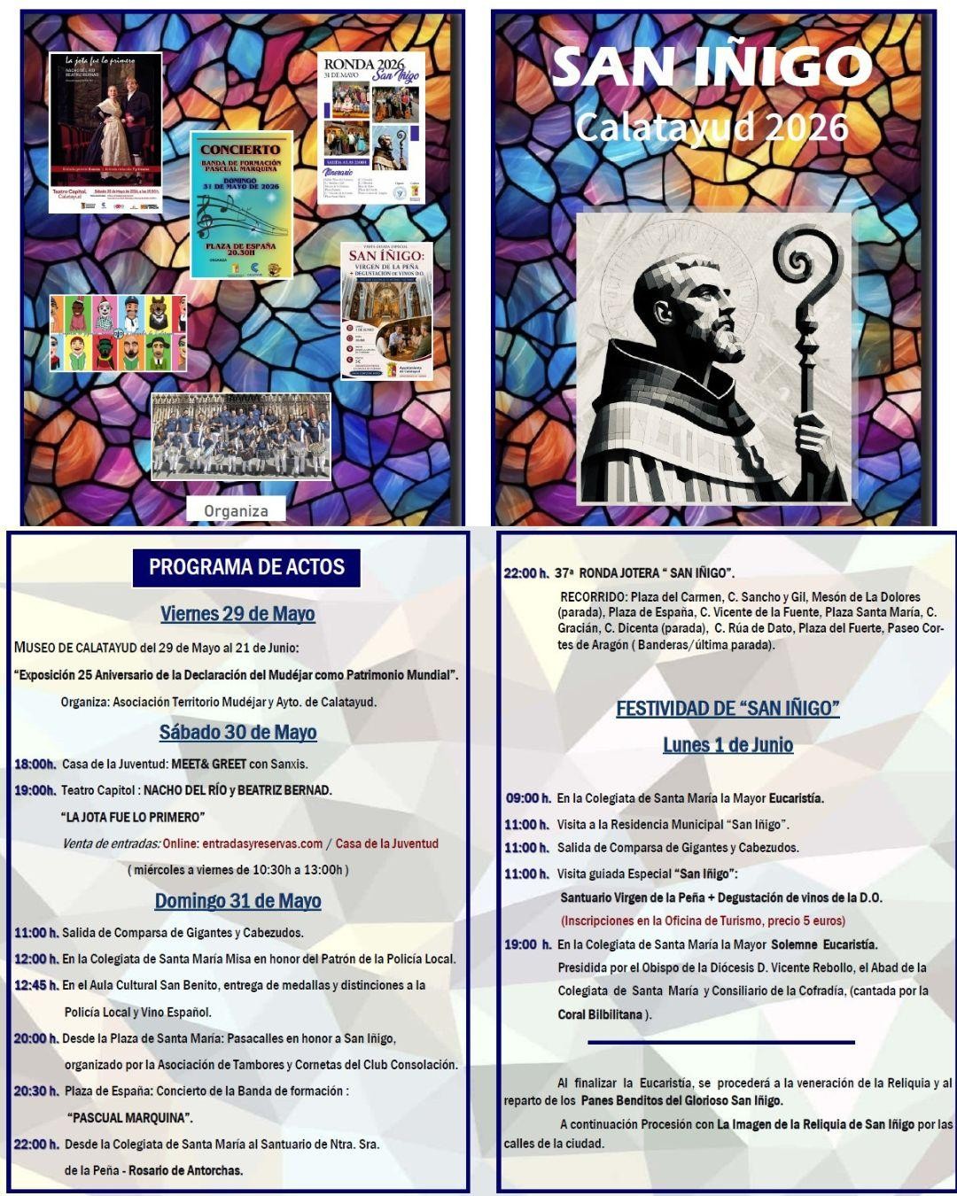 PROGRAMACIÓN FESTIVA POR SAN IÑIGO ABAD