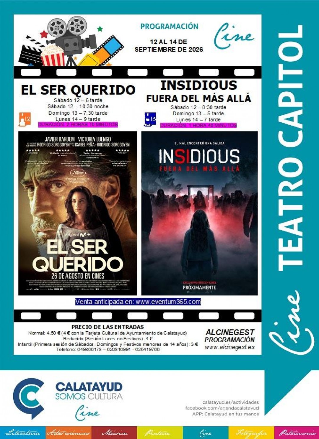 CARTELERA 12,13 Y 14 SEPTIEMBRE 