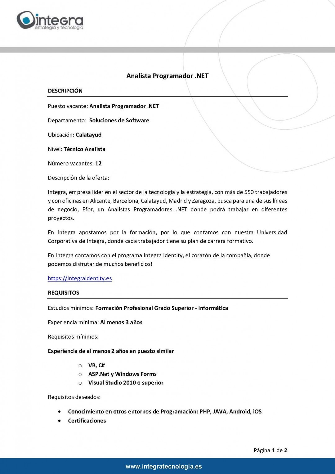 ofertas de empleo