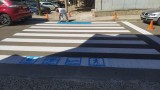 Calatayud mejora la seguridad en el entorno de los colegios con el pintado de pasos de peatones