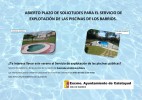 Abierto el plazo de solicitudes para la explotación de las piscinas de los barrios