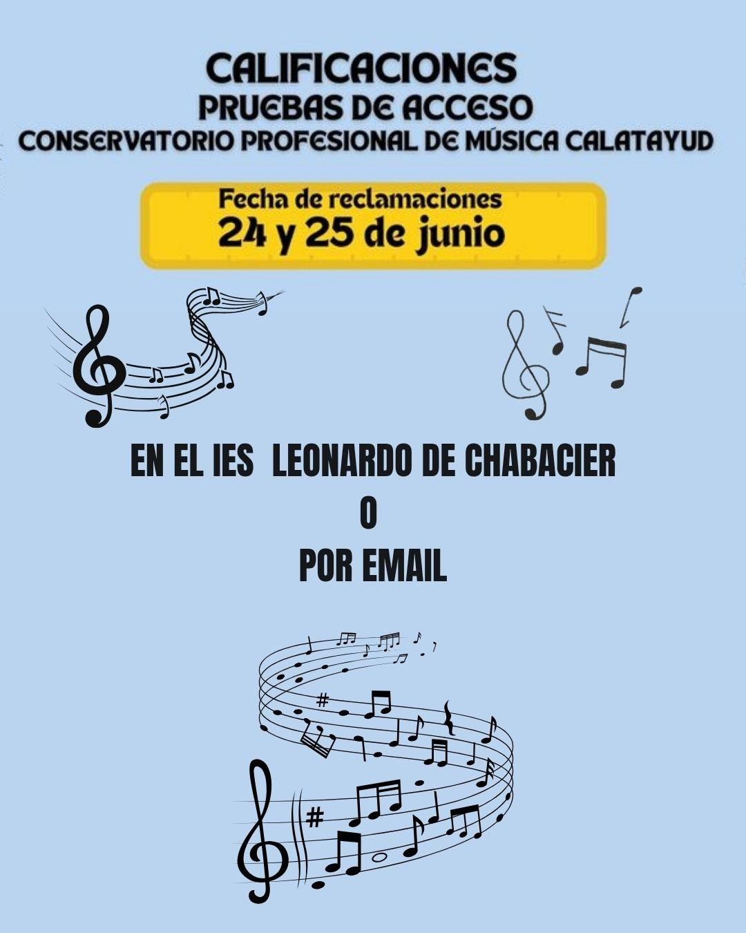 CALIFICACIONES CONSERVATORIO